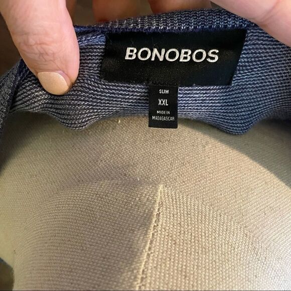 Bonobos like new blue white strip sweater xxl slim - Picture 4 of 5